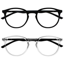 Carica l&#39;immagine nel visualizzatore di Gallery, Opulize Met 2 Potenza ottica +2,00, Nero / Chiaro Davanti Con Le Braccia Nere - Ilgrandebazar