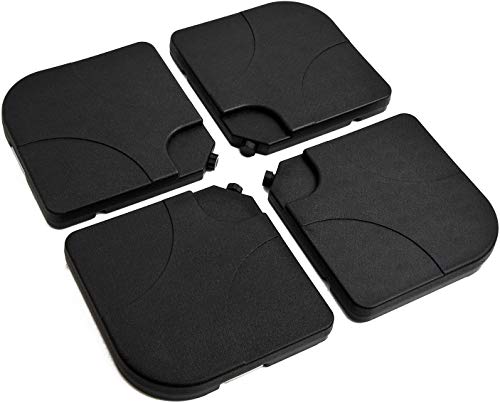 GARDENIA Quadrata 50x50 Set 4 Pezzi Base per Ombrellone, Nero