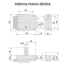 Carica l&#39;immagine nel visualizzatore di Gallery, Cisa 11721601 Elettroserratura da applicare, 12 V, Zincato, Entrata 60