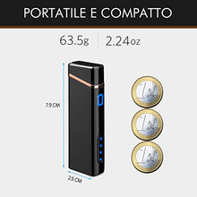 Carica l&#39;immagine nel visualizzatore di Gallery, Accendino Elettrico, USB Ricaricabile Antivento... - Ilgrandebazar