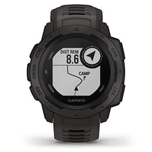 Carica l'immagine nel visualizzatore di Gallery, Garmin Instinct Graphite Sportwatch GPS, Grigio, Regular Grigio