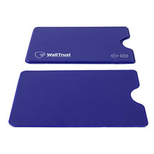 Carica l'immagine nel visualizzatore di Gallery, WallTrust RFID Cover protettiva per carte di credito, plastica, Set Di 3 Blu