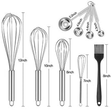 Carica l'immagine nel visualizzatore di Gallery, Set di 4 Frusta a Mano,Rusta da Cucina in Acciaio Inossidabile Frusta...