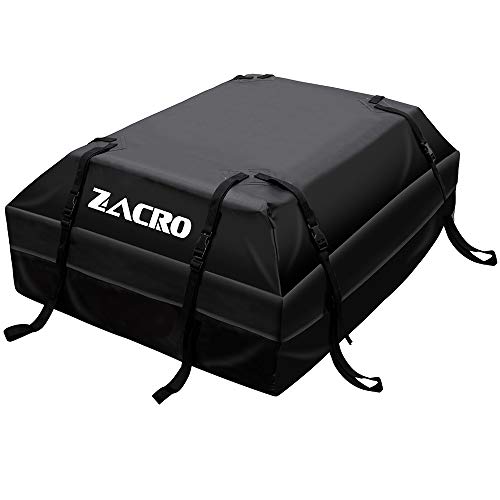 Zacro 425L Borsa Portatutto per Tetto Dell'auto Car Rooftop Cargo Bag Black A
