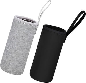 2 Pezzi Custodia In Neoprene Per Bottiglie Custodie per Bottiglie d'acqua in Neoprene Copertura Della Bottiglia per Bottiglie da tè Teiera in Vetro Bottiglia d'acqua e Bicchieri da tè Nero Grigio