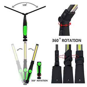 Lampada da Lavoro LED Ricaricabile Magnetica Portatile Professionale Verde