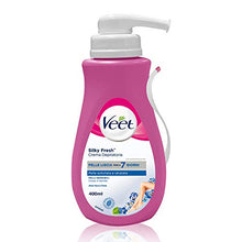 Carica l&#39;immagine nel visualizzatore di Gallery, Veet Crema Depilatoria Silk &amp; Fresh Technology per Pelli Sensibili, 400 ml