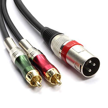 Carica l'immagine nel visualizzatore di Gallery, SiRear Cavo XLR maschio di alta qualità a 2 x XLRM-2RCA-1.5M