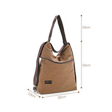 Carica l&#39;immagine nel visualizzatore di Gallery, JOSEKO Zaino Casual per Donna, Borse a Spalla 12,99 x 5,11 x 16,53, Cachi