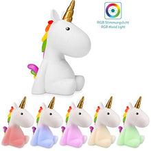 Carica l&#39;immagine nel visualizzatore di Gallery, Navaris Luce notturna LED Unicorno - Ricaricabile, 1) - Bianco - Ilgrandebazar
