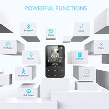Carica l&#39;immagine nel visualizzatore di Gallery, AGPTEK Lettore MP3 Bluetooth Corsa con Clip e Fascia Braccia Nero A58