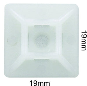 intervisio Supporto Autoadesive per Fascette Stringicavo 19 mm x 19 mm, Natur - Ilgrandebazar