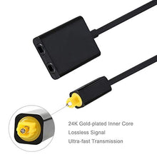 Carica l'immagine nel visualizzatore di Gallery, DAXGD Adattatore per cavo audio fibra ottica Toslink digitale, splitter...