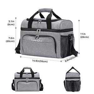 Lifewit 23 Litri Borsa Termica Porta Pranzo della Spesa 23L, Grigio