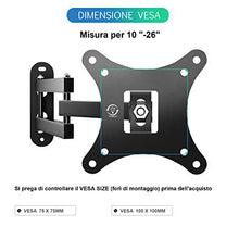 Carica l'immagine nel visualizzatore di Gallery, Famgizmo Inclinare Orientabile Supporto 10"-30" Inclinabile/Girevole - Nero - Ilgrandebazar