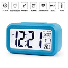 Carica l&#39;immagine nel visualizzatore di Gallery, OurLeeme Sveglia Digitale, Comodino a Batteria Display LCD Sensore di Blu - Ilgrandebazar