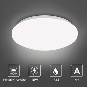 Albrillo Plafoniera LED Soffitto - 18W Lampada da Bianco Neutro - Ilgrandebazar