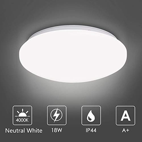 Albrillo Plafoniera LED Soffitto - 18W Lampada da Bianco Neutro - Ilgrandebazar