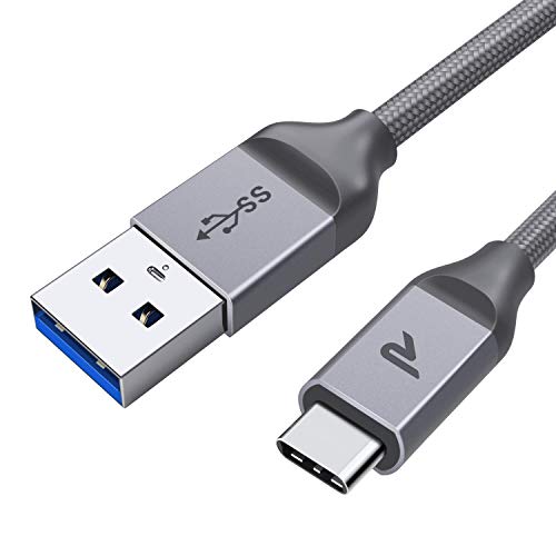 RAMPOW Cavo USB Type C 【Ricarica Rapida QC 3.0,5V 3A】 C 1M, Grigio