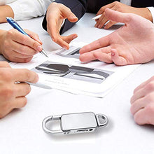 Carica l&#39;immagine nel visualizzatore di Gallery, Registratore vocale, con involucro in metallo e portachiavi, 192 argento-16G