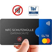 Carica l'immagine nel visualizzatore di Gallery, Custodia protettiva NFC per carte di credito e documenti di identità, protezione NFC al 100%, certificazione TÜV, 3 pezzi