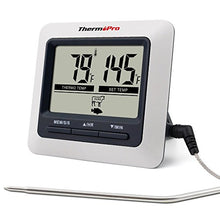 Carica l&#39;immagine nel visualizzatore di Gallery, ThermoPro TP04 Termometro Cucina Digitale con una Sonda e Modalità Timer per...