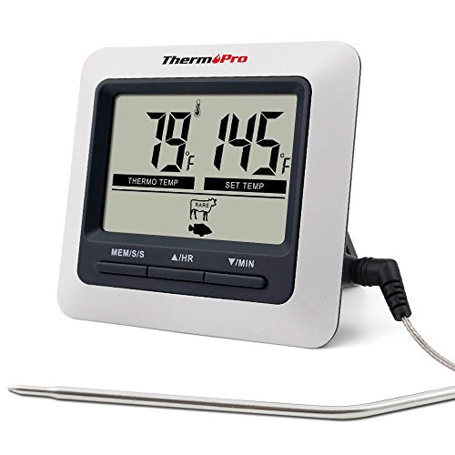 ThermoPro TP04 Termometro Cucina Digitale con una Sonda e Modalità Timer per...
