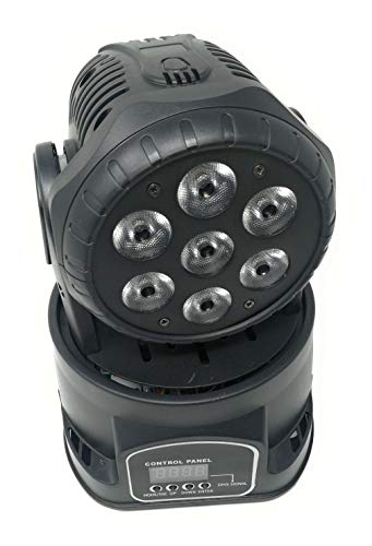 PROIETTORE LED RGB TESTA ROTANTE MOBILE EFFETTI DISCO 7 10W Led wash DMX - Ilgrandebazar