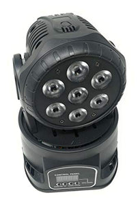 PROIETTORE LED RGB TESTA ROTANTE MOBILE EFFETTI DISCO 7 10W Led wash DMX - Ilgrandebazar