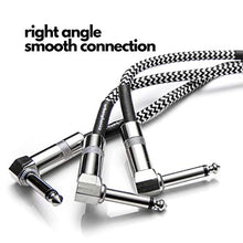 Carica l&#39;immagine nel visualizzatore di Gallery, Miglior Cavo Patch per Chitarra e Basso - 23cm Cavetto 3 PC, Bianco e nero - Ilgrandebazar