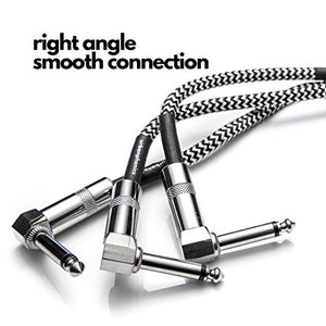 Miglior Cavo Patch per Chitarra e Basso - 23cm Cavetto 3 PC, Bianco e nero - Ilgrandebazar