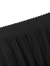 Carica l'immagine nel visualizzatore di Gallery, Donna Gonna Lunga di Tulle Elastico in Vita vita:60-80cm,lunghezza:90cm, Nero