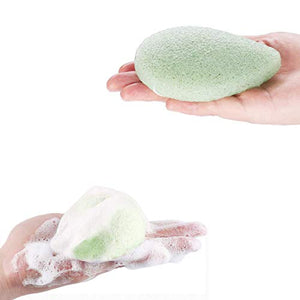 Konjac Spugna Facial - 3 pezzi Gocce d'acqua Sponge Natural Activated... - Ilgrandebazar