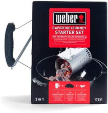 Carica l'immagine nel visualizzatore di Gallery, Weber 17631 - Kit Ciminiera di Accensione + 2 Kg di Bricchetti + 3 Cubetti Accensione