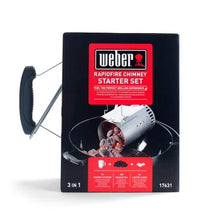 Carica l&#39;immagine nel visualizzatore di Gallery, Weber 17631 - Kit Ciminiera di Accensione + 2 Kg Bricchetti + 3 Cubetti...