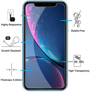 NEW'C 2 Pezzi, Vetro Temperato per iPhone 11 e iPhone XR (6,1 Pollici), Pellicola Prottetiva Anti Graffio, Anti-Impronte, Senza Bolle, Durezza 9H, 0,33mm Ultra Trasparente, Ultra Resistente