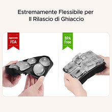 Carica l&#39;immagine nel visualizzatore di Gallery, TOPELEK Vaschetta del Ghiaccio, Alimentare Flessibile e Impilabile Nero