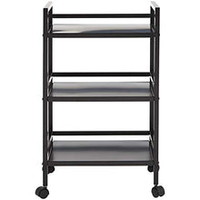 Carica l&#39;immagine nel visualizzatore di Gallery, Amazon Basics - Carrello su ruote, portaoggetti, a tre ripiani, Nero