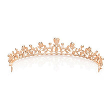 Carica l&#39;immagine nel visualizzatore di Gallery, SWEETV Frizzante Cristallo Principessa Tiara Spettacolo Matrimonio Oro Rosa - Ilgrandebazar