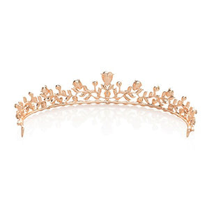SWEETV Frizzante Cristallo Principessa Tiara Spettacolo Matrimonio Oro Rosa - Ilgrandebazar