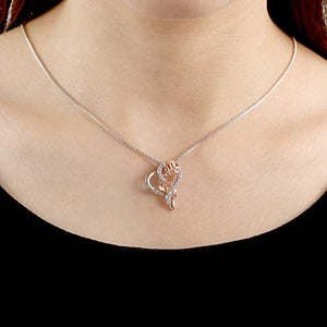 SNZM Collana di Fiori Rosa per Le Donne Gioielli Rose Gold - Ilgrandebazar