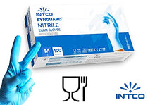 Carica l&#39;immagine nel visualizzatore di Gallery, intco medical 100 guanti in Nitrile M senza polvere, senza lattice, ipoallergenici, certificati CE conforme alla norma EN455 guanti per alimenti guanti medici monouso