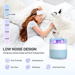 Lampada Antizanzare, Zanzariera Elettrica USB Uccidi Zanzare Interno Ammazza Mosche Elettrico UV Trappola per Mosche da Esterno Portatile Antizanzare per Domestico Giardino Campeggio