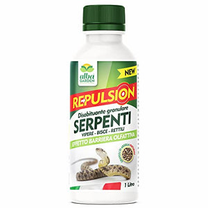 Albagarden - Disabituante Repellente Barriera Per Serpenti Dissuasore Naturale Per Allontanare Vipere Bisce Rettili Talpe - Effetto Scaccia Animali Senza Veleno e Ultrasuoni - Granulare x 1 Lt