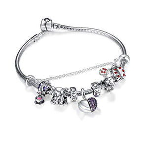 Charms Cane Bead Da Donna Argento Sterling 925 Con Cristallo Swarovski... - Ilgrandebazar