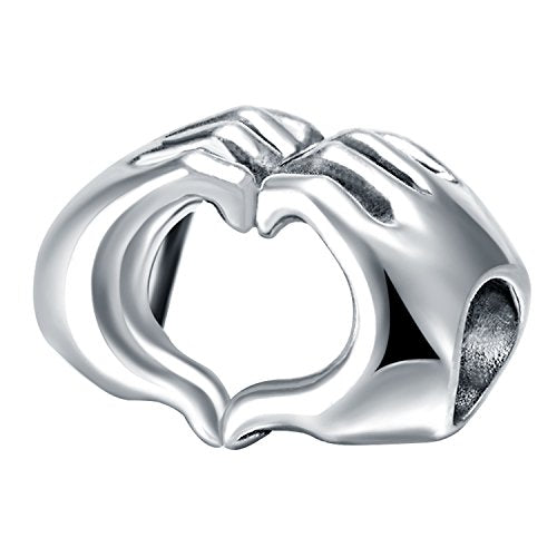 CHANGEABLE Charms Bead da Donna Argento Sterling 925 Cuore Amorevole - Ilgrandebazar