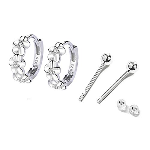 Orecchini in Argento Sterling 925 Set di 2 per Donna e Ragazze - a...
