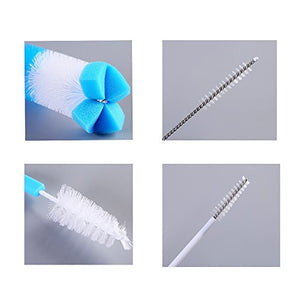 Spazzola per bottiglie, 7 pezzi spazzola biberon, kit di pulizia per... - Ilgrandebazar