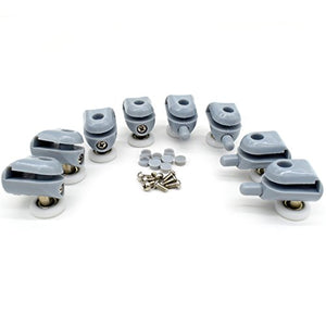 YUANQIAN - Set di 8 rulli per box doccia da 25 mm, con guide pulegge