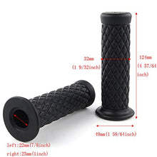 Carica l'immagine nel visualizzatore di Gallery, Mubaoyu Manopole Manubrio Moto 7/8" 22mm Universale (Nero) Nero